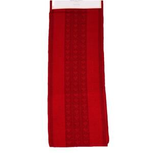 Cupcakes & Cashmere Red Heart Table Runner Red Woven 16x90 Valentine’s Day NEW